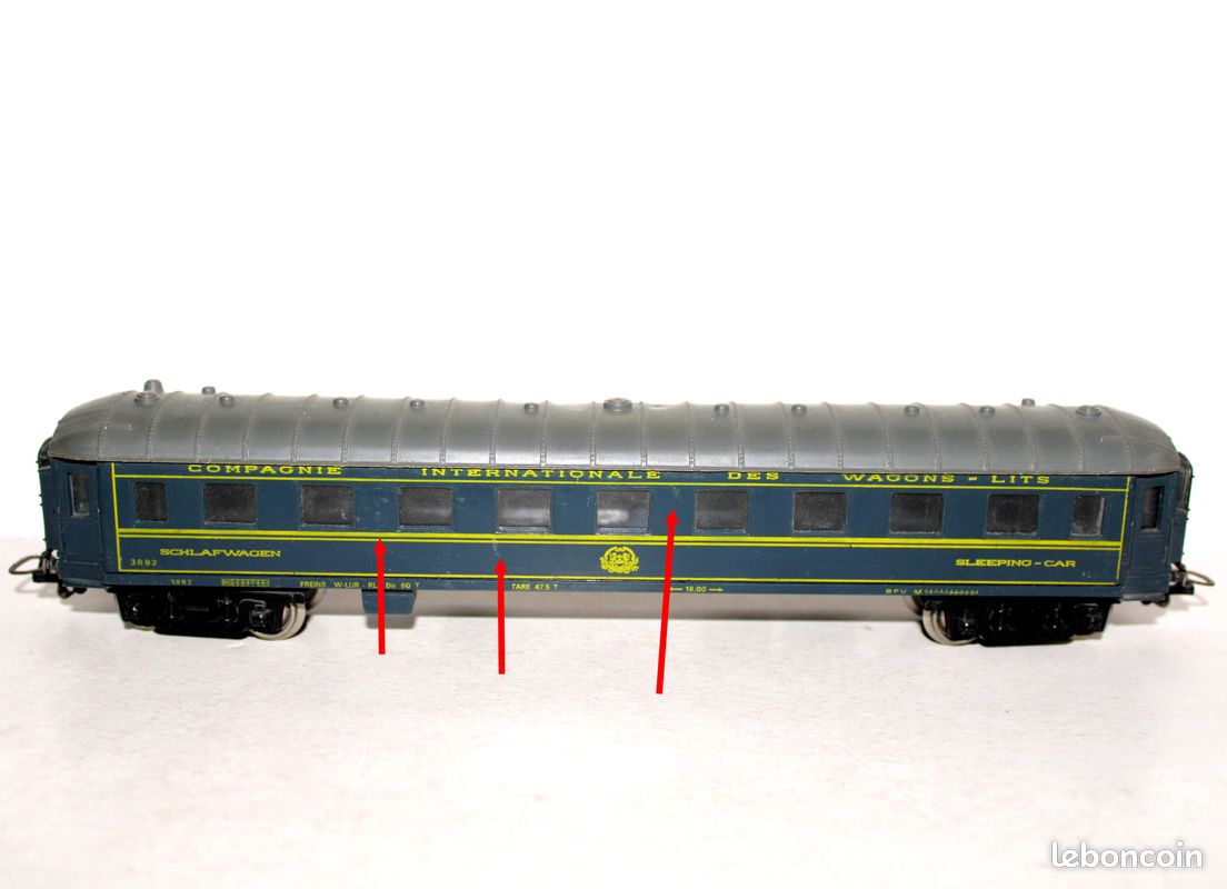 Lot De 7 Voitures Jouef Orient Express - Réf 3892, 4216, 5630, 5600 - Occasion