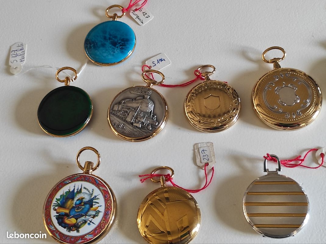 Lot De Boîtiers Montre Gousset Argent Neufs Avec Verre 80gr Lot De Boîtiers Montre Gousset Argent Neufs Avec Verre 80gr