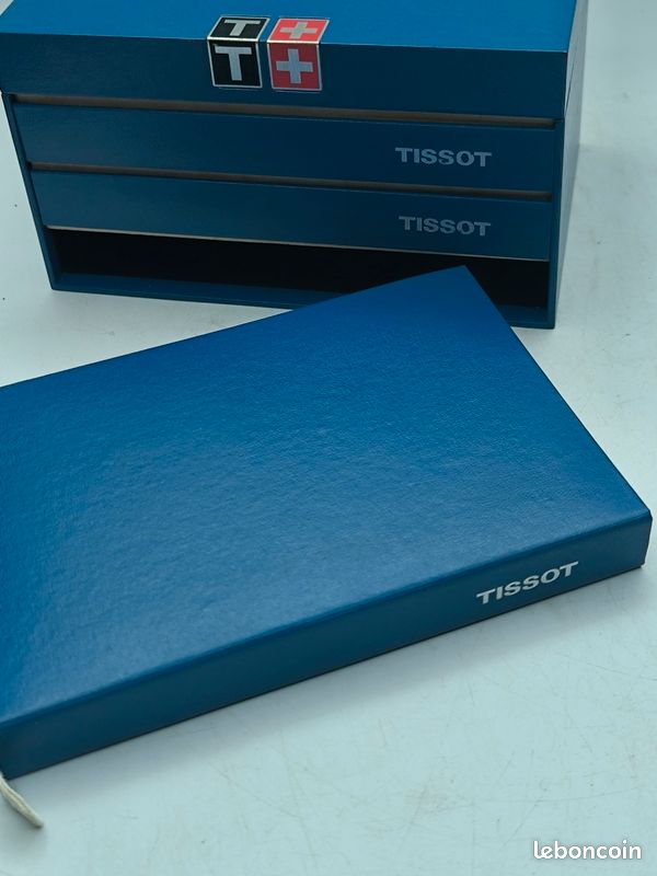 Boîte / étui Montre Vintage TISSOT Couleur Bleu Avec Motifs Taches - Occasion
