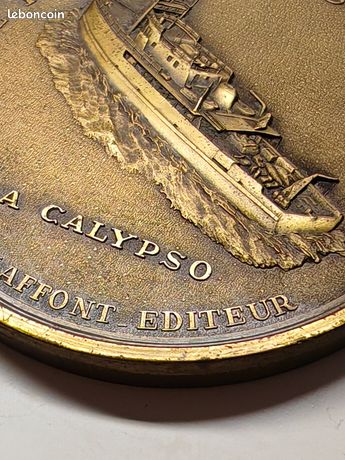 Médaille Commandant Jacques Yves Cousteau Le monde des Océans La calypso - Médailles - Décorations (13639083