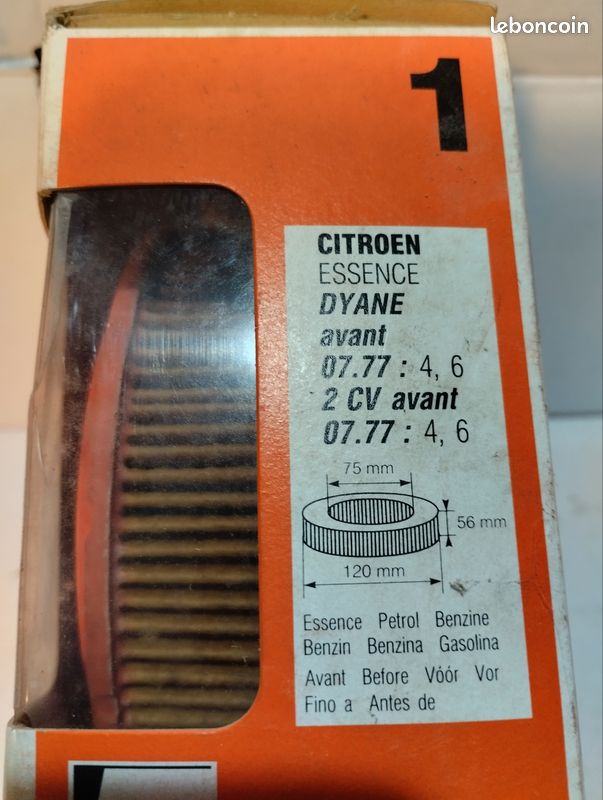 Filtre a air dyane / 2 CV (image 2)