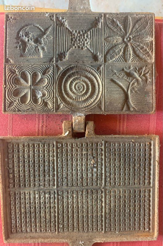 Ancien gaufrier en fonte (image 1)