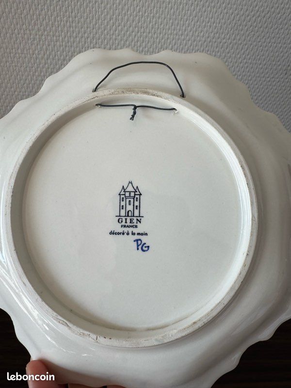 Assiette décorative, petit plat Gien cachemire (image 2)