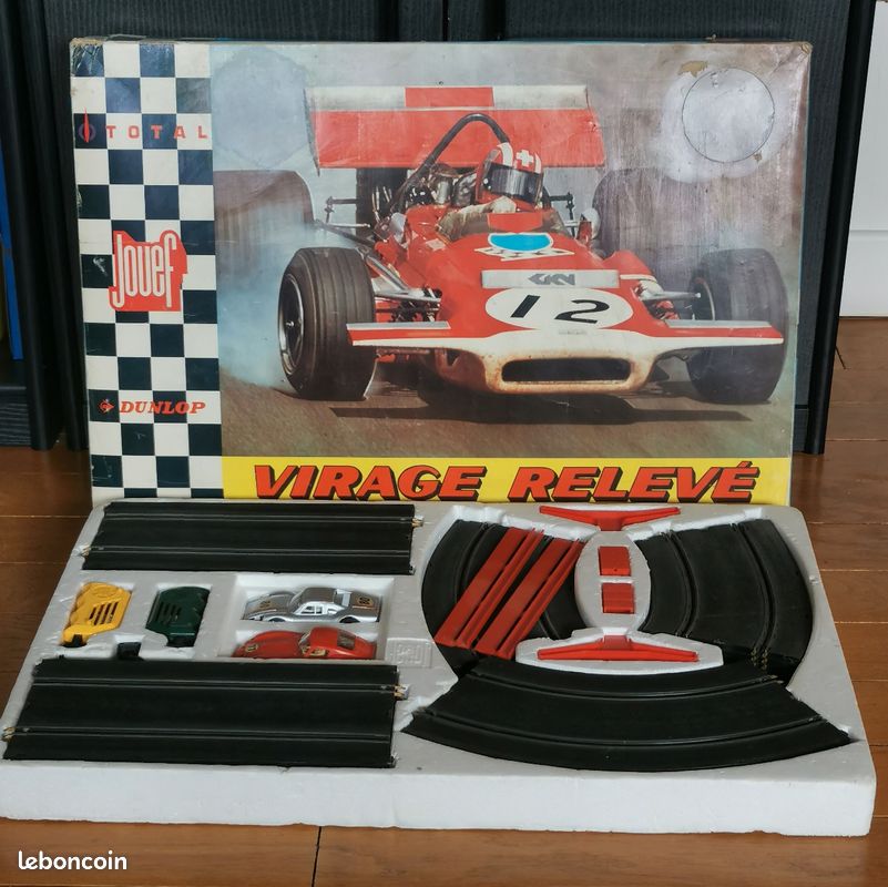 Circuit jouef virage releve record 64 ferrari 250 gto + porsche gt