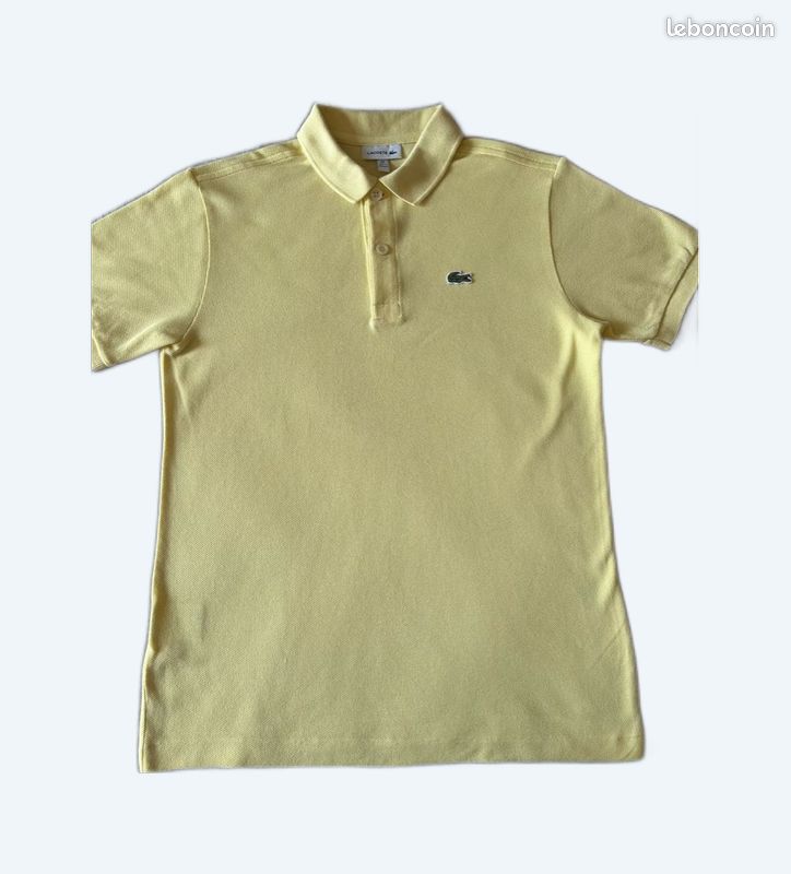 Polo Lacoste jaune garçon (image 1)