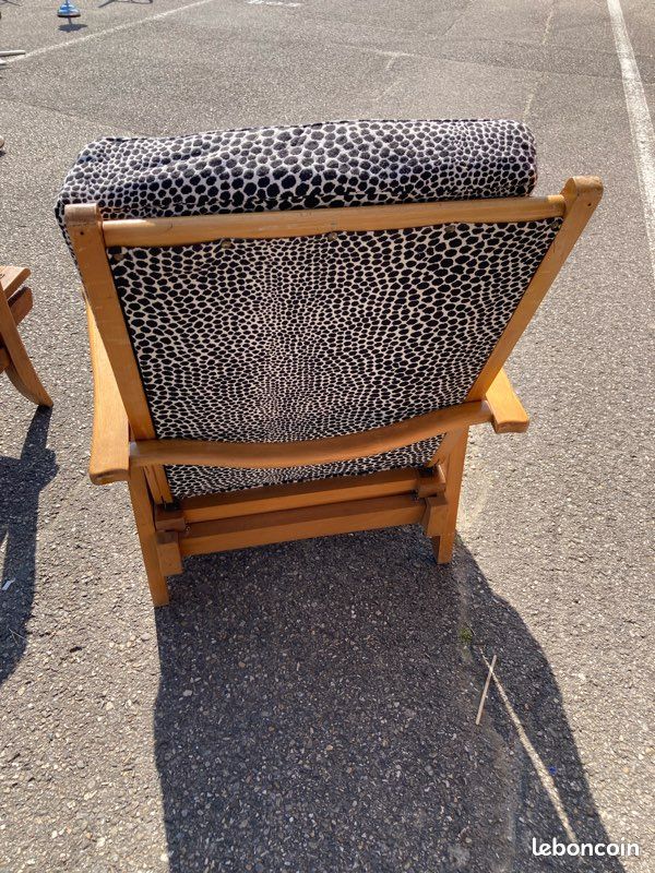 Paire de fauteuils grand repos année 50 (image 6)