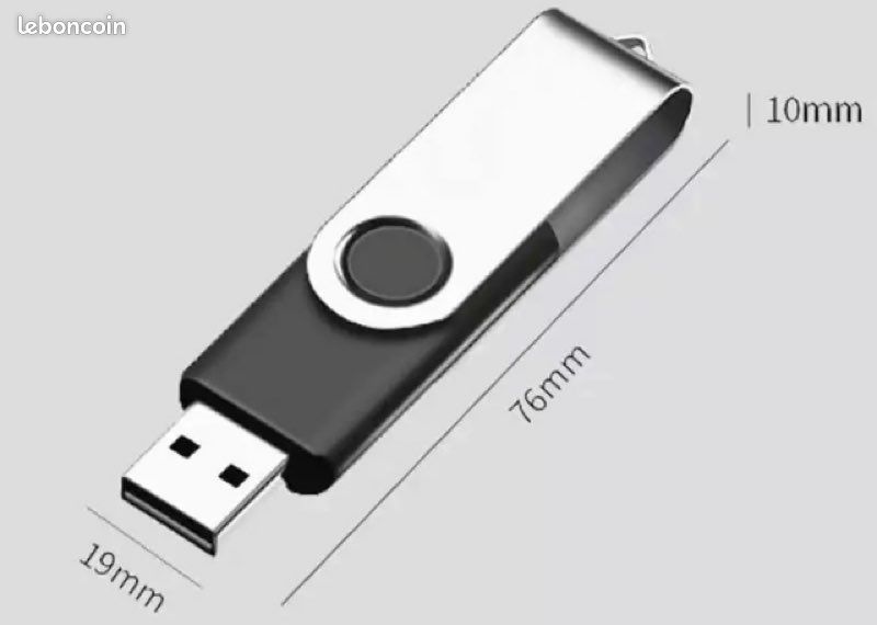 Lot clé USB de 64Go + sacoche + têtes micro usb et usb-C (image 1)