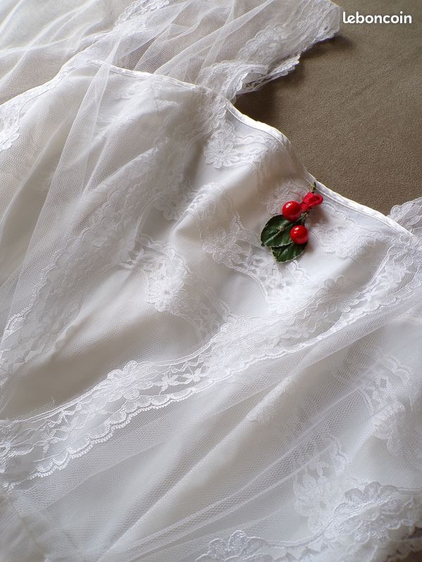 Robe de mariée dentelle années 70 (image 12)