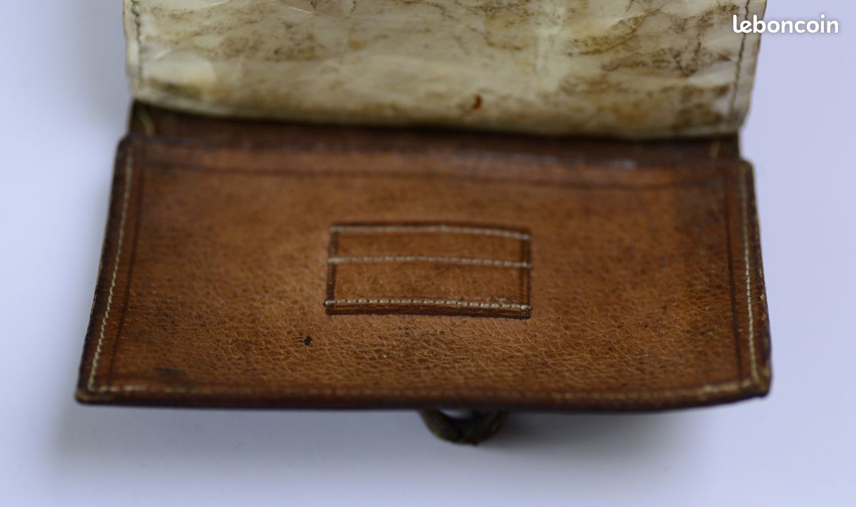 Jockey Club Portefeuille en cuir de buffle véritable pour la pêche, portefeuille en cuir de vachette naturel avec protection RFID NFC poisson sandre, cognac, s, Porte-monnaie