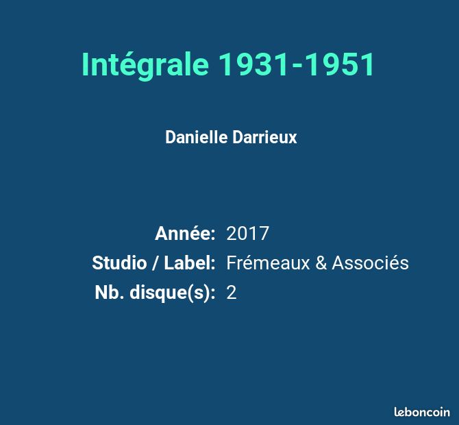 Intégrale 1931-1951 - Danielle Darrieux (image 2)
