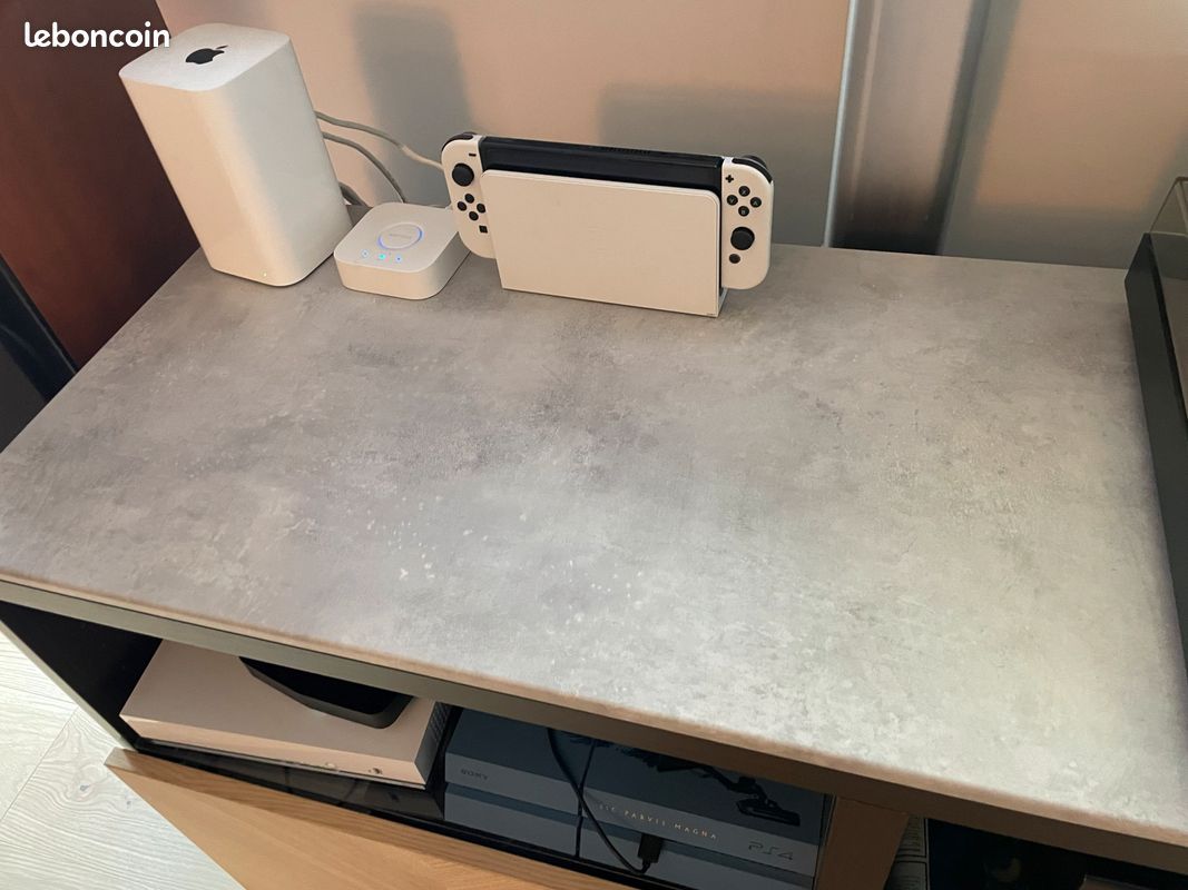 Plateau supérieur IKEA Besta marbre blanc/gris (image 1)