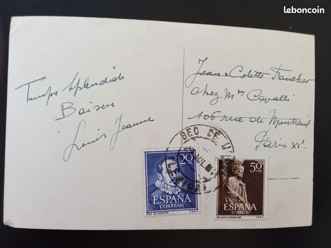 Carte postale ancienne Seo de Urgel (Espagne) - Paysage Pyrénées - Voyage 8 août 1948 (image 2)