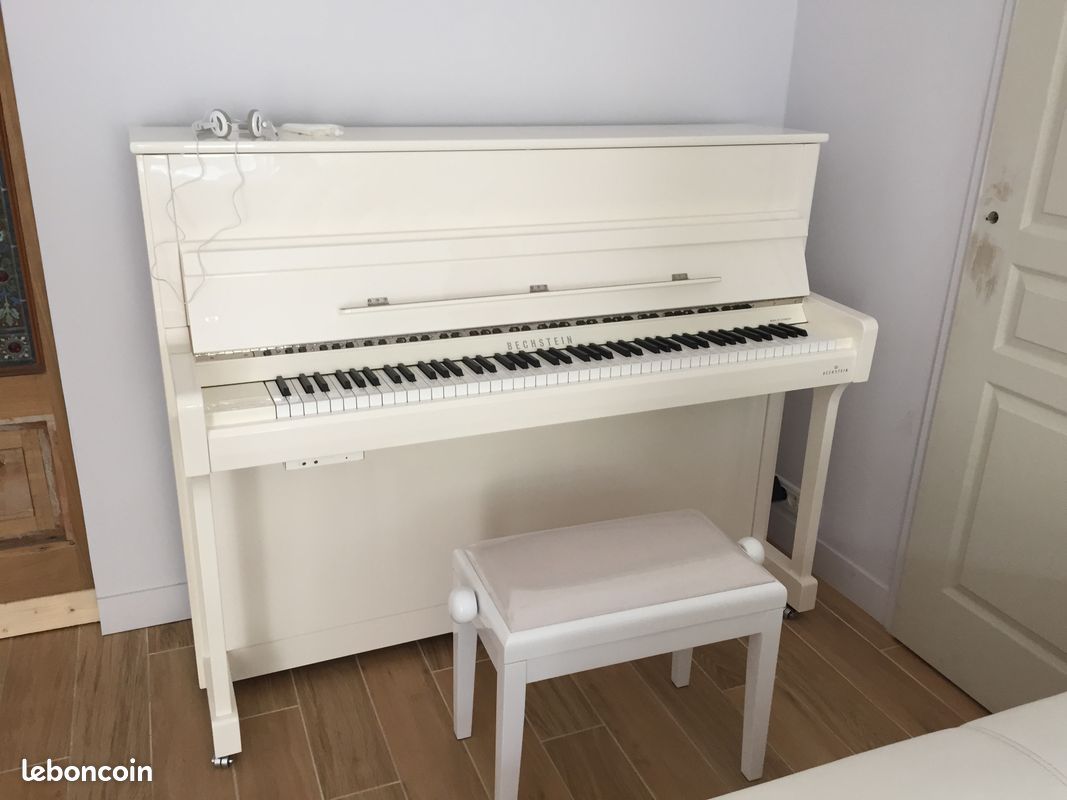 Piano bechstein b 120 blanc (image 1)