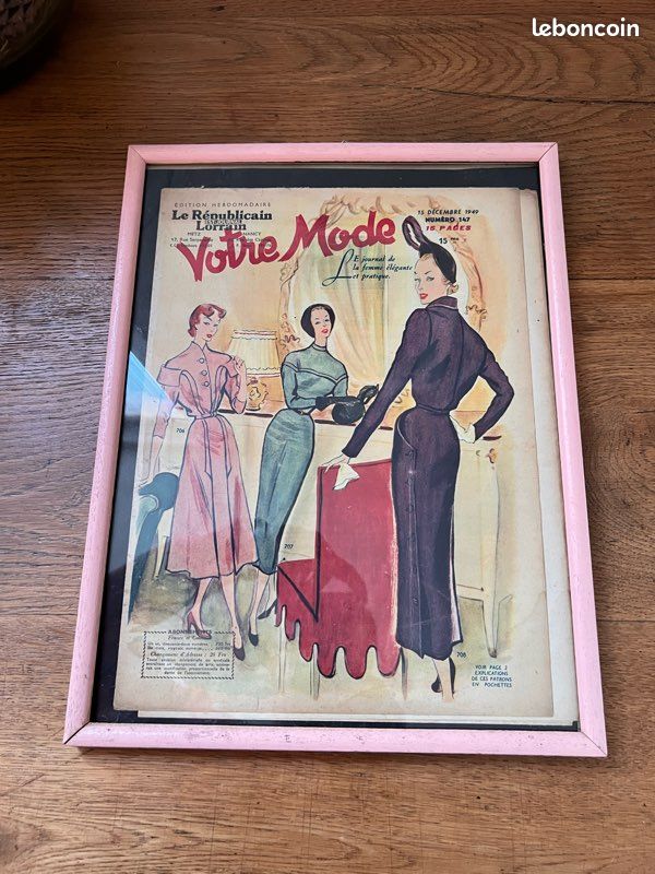 Cadre avec ancienne revue Votre Mode (image 4)