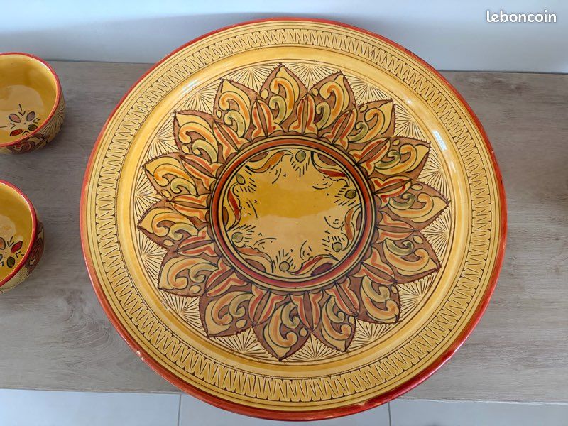 Grand service à tajine marocain complet – peint à la main – état impeccable (image 4)