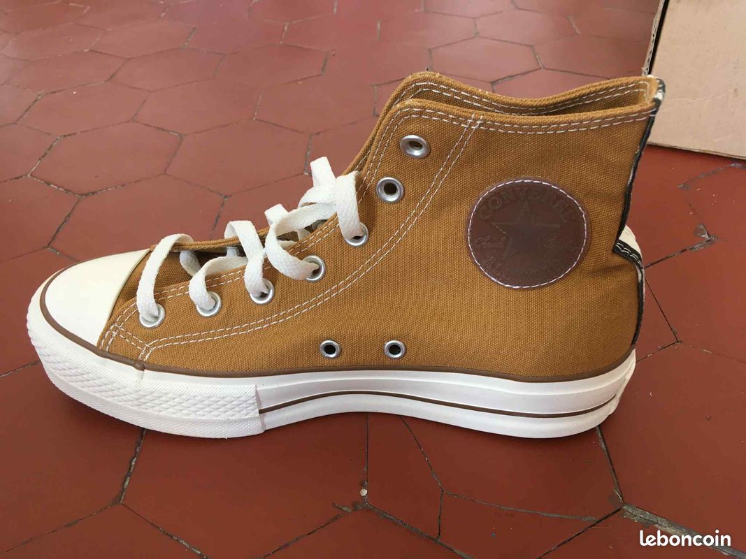 Converses compensées marron clair Chaussures