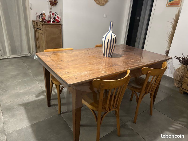 Table de ferme et chaises (image 5)