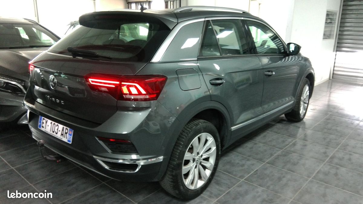 Vw t-roc t roc 1.5 tsi 150 carat 06/20 90mkm comme 1° main/fr clim/regul adaptatif/lane + front assyst/tel/carplay/ja17/camera+radars+park assyst/attelage/ factures d entretien a l appui (image 4)