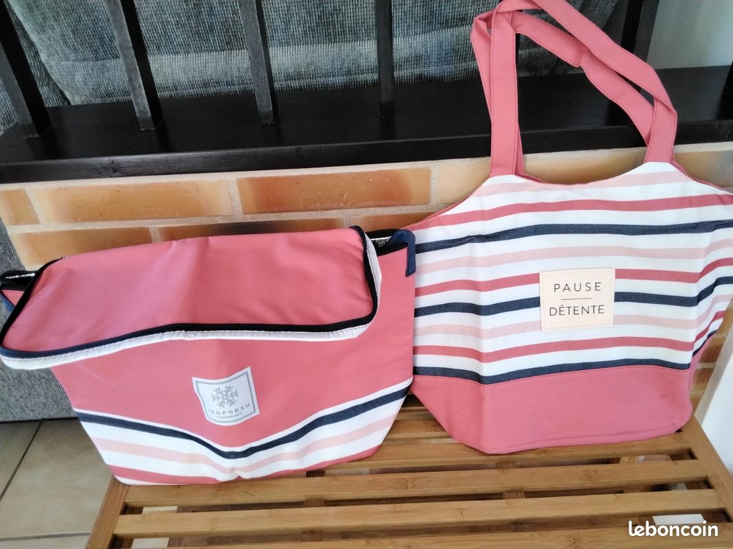 Sac glacière et sac de plage assortis neufs (image 1)