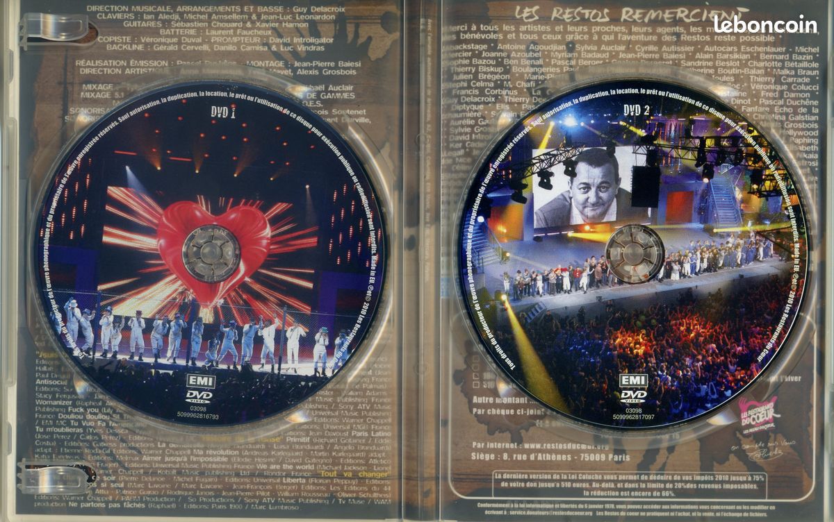 2 DVD La Crise de Nerfs les Enfoires 2010 (image 2)