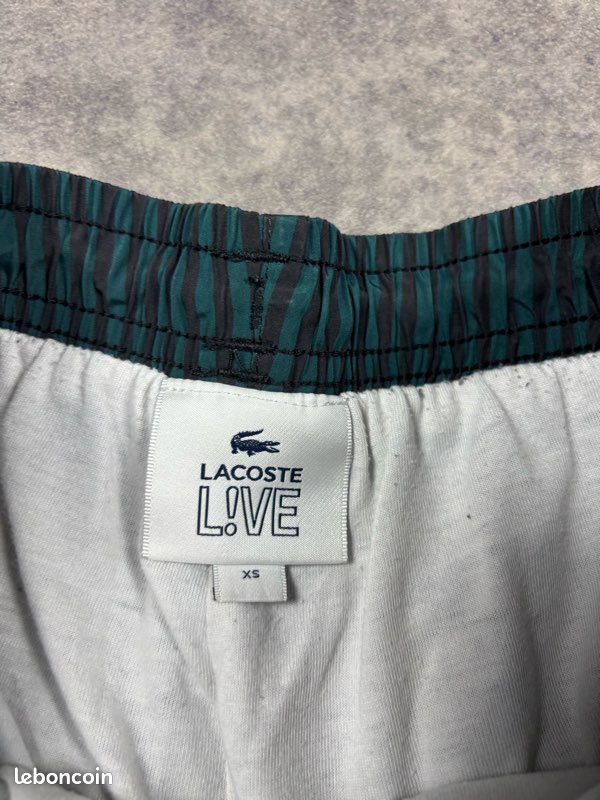 Jogging Lacoste sport vert/noir coupe large logo brodé - XS (image 10)
