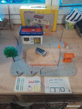 Set Majokit 722 Poste De Police Majorette Vintage - Jouet De Construction Avec Voitures