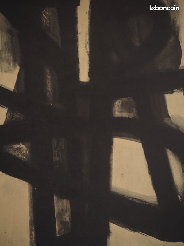 Pierre SOULAGES : Peinture II 1947, Héliogravure signée #CERTIFICAT (image 4)