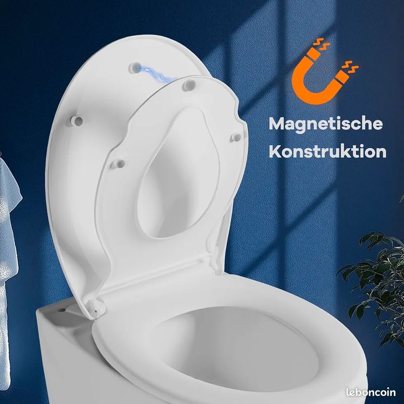 Abattant Wc Design Pyramide - Abaissement Automatique - Duroplast