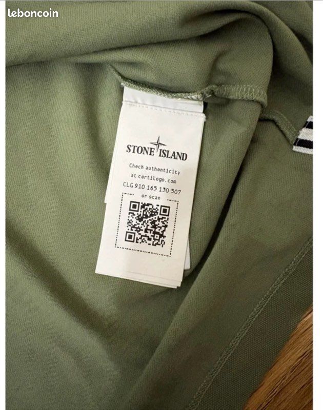 Polo kaki stone island M très bon état (image 11)