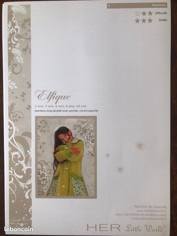 Patron de couture Her Little World - ELFIQUE (image 2)