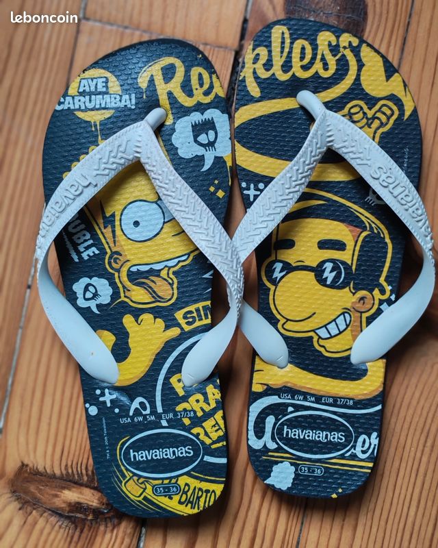 Tongs Havaïanas enfant Simpson (image 1)