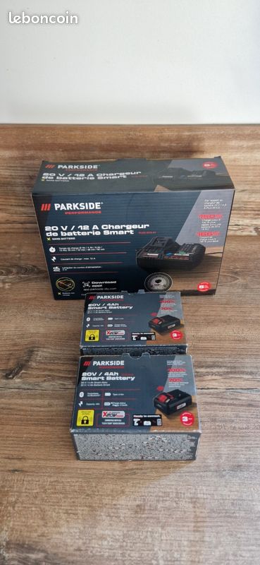 Batterie PARKSIDE Performance 20V 4Ah et chargeur smart Neuf ✅ (image 2)