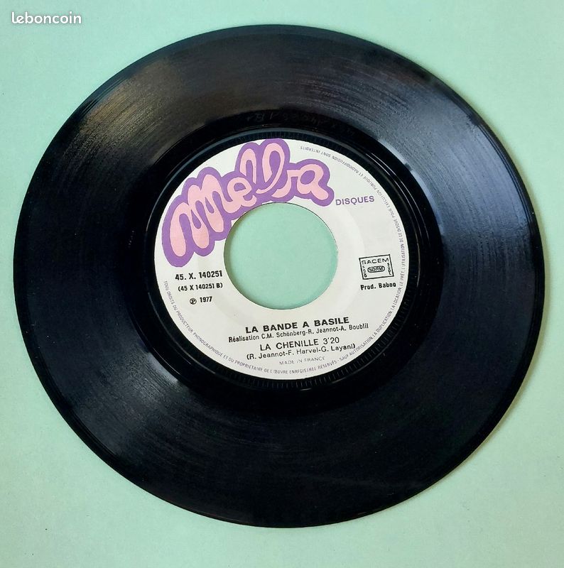 45T vinyle, La bande à Basile "La chenille" 1977 (image 3)