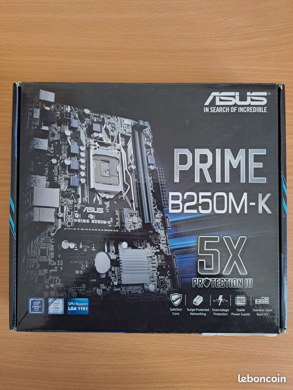 Kit PC : Carte mère Asus prime B250M-K + Carte graphique RTX 2060 + Core i5 7500 + mémoire DDR4 16Go (image 1)