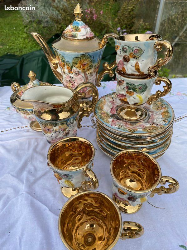 Capodimonte Vintage Oriental Coffee/tea Set (image 2)