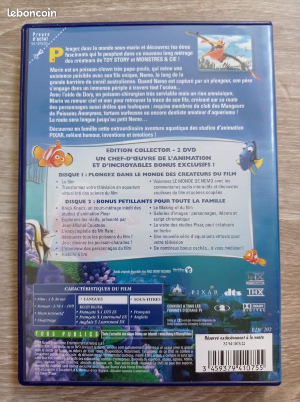 DVD Le monde de Némo Édition collector (image 4)