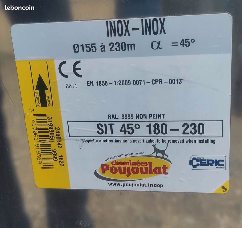 Solin Poujoulat SIT45⁰ 180-230 (image 3)