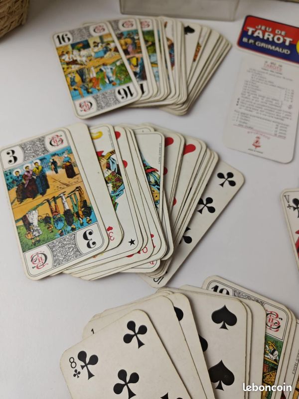 c. 1900 - JEU ANCIEN TAROT FRANCAIS GRIMAUD 78 cartes à jouer