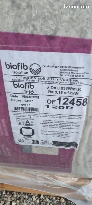 Isolant biofib 120mm (image 2)
