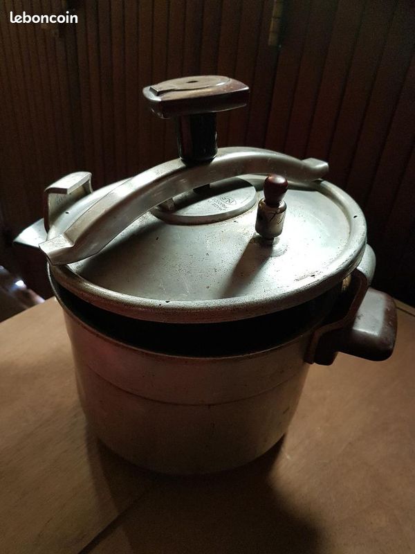 SEB COCOTTE MINUTE Vintage Fleurs Marron 8L Aluminium Serie Ma 1980 EUR