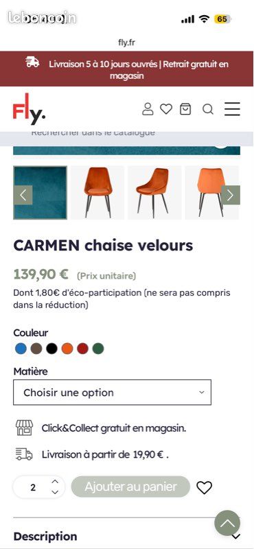 Lot 2 chaises (image 6)