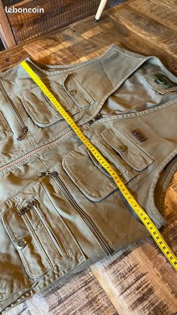 Gilet Utilitaire L.L. Bean Homme – Taille XXL – Kaki – Multi Poches – Vintage Neuf
