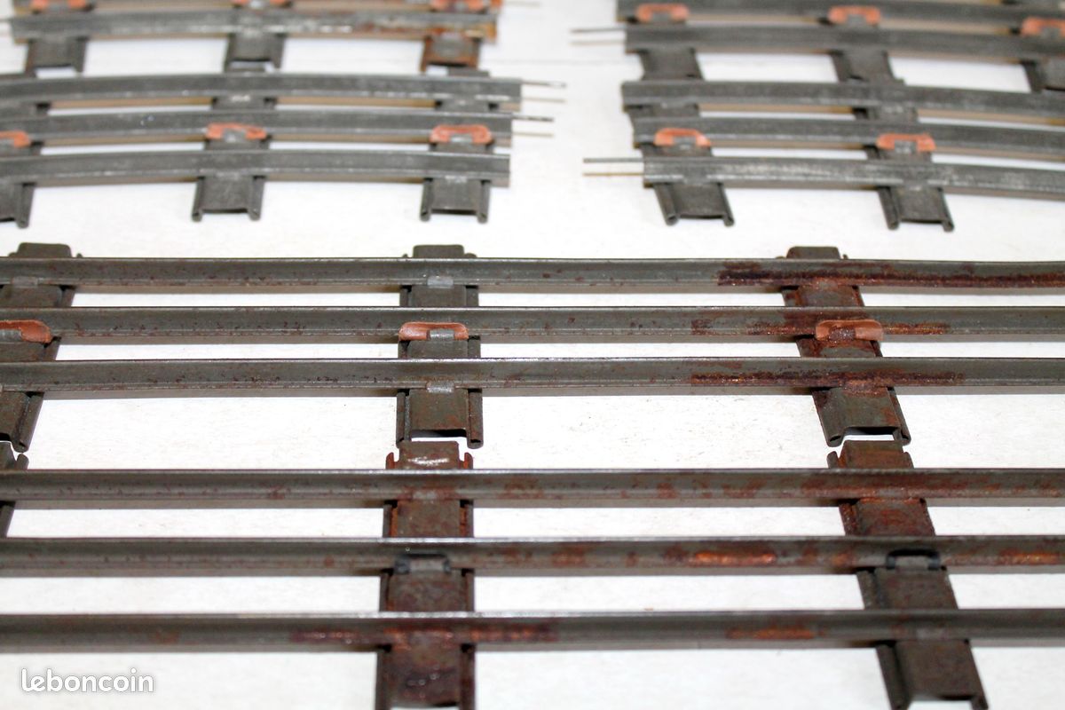 Rails échelle O gros lot type L.R. Louis Roussy 36 droits