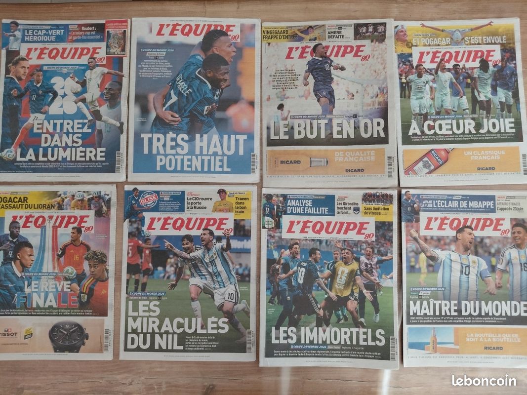 Coupe du monde 2026 journaux l'équipe france et argentine (image 1)