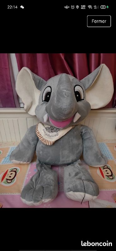 Peluche elephant dumbo (image 1)