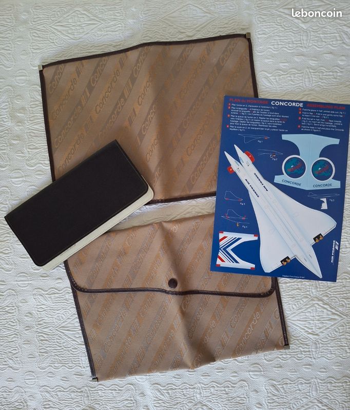 NOS NEW Air France Airline Concorde Plane Travel Blue Carry On Bag Le Bon Voyage