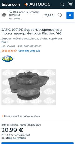 Support Moteur SASIC 9001469 - Pièce Originale Française Pour Votre Voiture