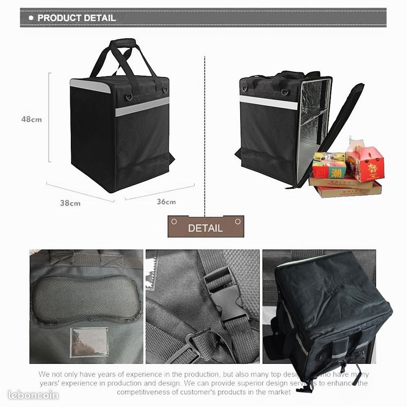 Sac à dos pour livraison taille 38*38*48cm (image 3)