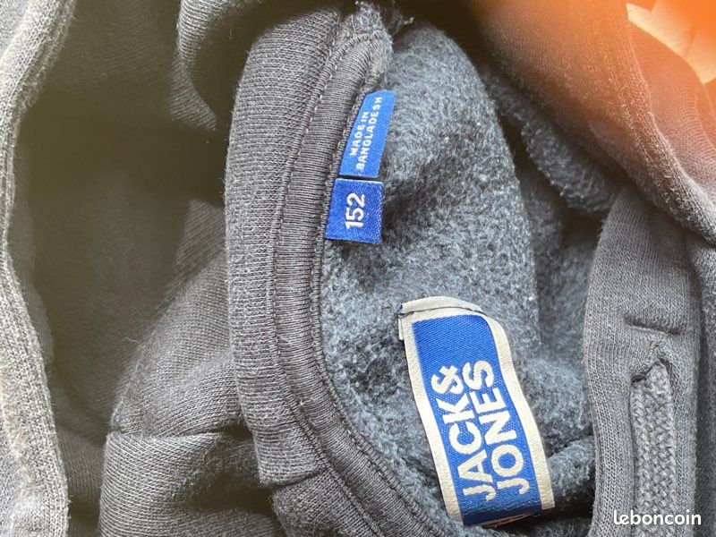 Sweat Jack & Jones bleu marine 152cm (image 2)