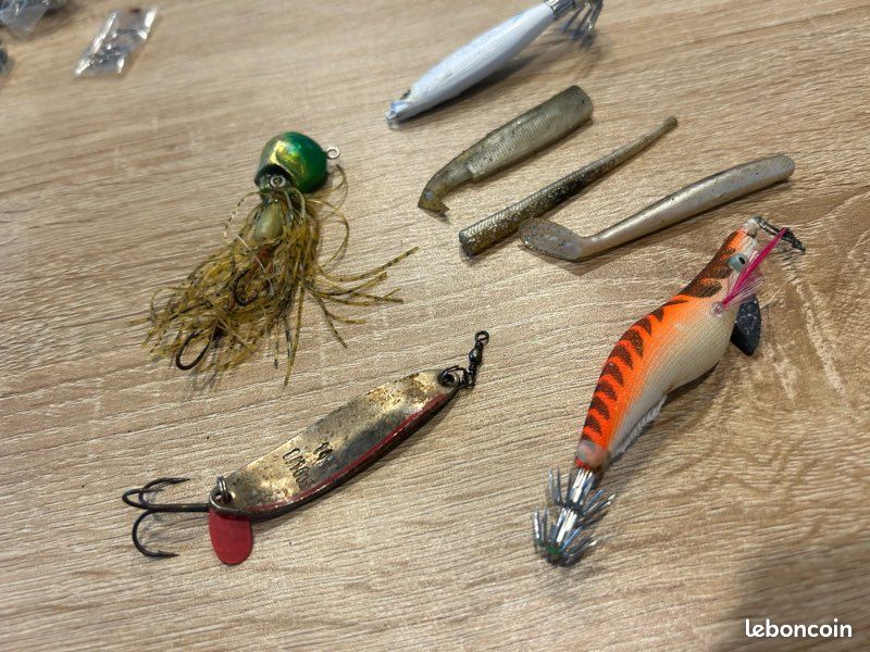 Lot De 7 Leurres De Pêche Vintage Gibbs - Wolverine, Eye Wiggler, Croc - Bon état